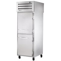 True STG1FPT-2HS-2HS Spec Series 27 1/2" Solid Half Door Pass-Through Freezer with PVC-Coated Shelves