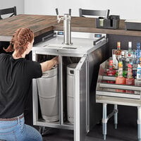 Beverage-Air DZ24-1-S Double Tap Dual Zone Kegerator Beer Dispenser - Stainless Steel, (4) 1/6 Keg Capacity