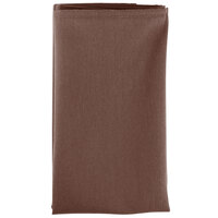 Intedge Brown 100% Polyester Cloth Napkins, 22" x 22" - 12/Pack