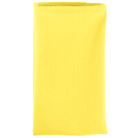 Intedge Yellow 100% Polyester Cloth Napkins, 22 inch x 22 inch - 12/Pack