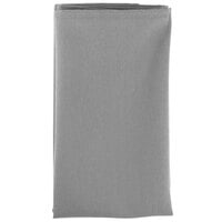Intedge Gray 100% Polyester Cloth Napkins, 18 inch x 18 inch - 12/Pack