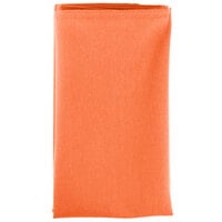 Intedge Orange 100% Polyester Cloth Napkins, 20 inch x 20 inch - 12/Pack