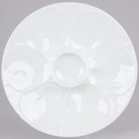 CAC OYS-9 9" Super White China Oyster Plate - 24/Case