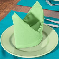 Intedge Seafoam Green 100% Polyester Cloth Napkins, 20 inch x 20 inch - 12/Pack