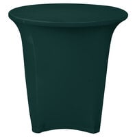 Snap Drape CN420R3030543 Contour Cover 30" Round Hunter Green Spandex Table Cover