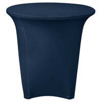 Snap Drape Contour Cover Round Navy Spandex Table Cover