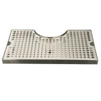 Micro Matic DP-920 7 inch x 12 inch Stainless Steel Surface Mount Drip Tray with 3 inch Column Cutout