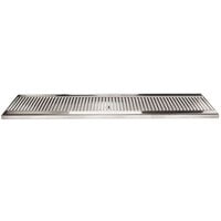 Micro Matic DP-120D-33 5 inch x 33 inch Stainless Steel Surface Mount Drip Tray with Drain