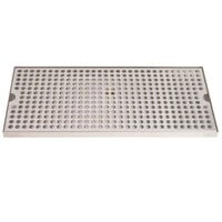 Micro Matic DP-820D-18 8 inch x 18 inch Stainless Steel Surface Mount Drip Tray with Drain