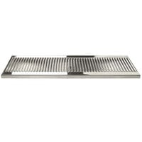 Micro Matic DP-120D-24 5 inch x 24 inch Stainless Steel Surface Mount Drip Tray with Drain