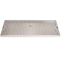Micro Matic DP-820D-20 8 inch x 20 inch Stainless Steel Surface Mount Drip Tray with Drain