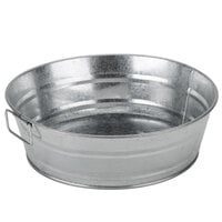 American Metalcraft MTUB10 9 1/2" x 3 1/4" Round Galvanized Metal Tub