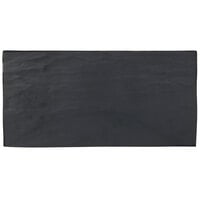 GET SB-1470-BK Madison Avenue / Granville 14" x 7" Faux Slate Melamine Charcuterie Serving Board