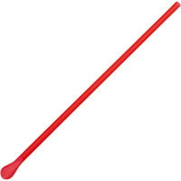Choice 10 1/4 inch Super Jumbo Red Unwrapped Spoon Straw - 300/Box