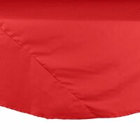 Intedge 64" Round Red Seamed 65/35 Poly/Cotton Blend Hemmed Cloth Table Cover