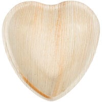 Eco-gecko Sustainable 4 1/2" Heart Palm Leaf Plate - 25/Pack