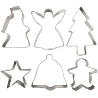 Ateco 4842 6-Piece Stainless Steel Christmas Cookie Cutter Set