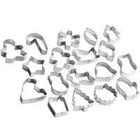 Wilton 191005110 18 Piece Stainless Steel Holiday Cookie Cutter Set