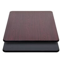 Lancaster Table & Seating 30 inch x 42 inch Laminated Rectangular Table Top Reversible Cherry / Black