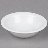 Tuxton CLD-046 Colorado 4.5 oz. Bright White Narrow Rim China Fruit Bowl / Monkey Dish   - 36/Case