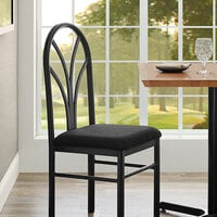 Lancaster Table & Seating 1 3/4 inch Black Fabric Seat for Fan Back Dining Room Chairs and Barstools