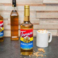 Torani 750 mL Bourbon Caramel Flavoring Syrup