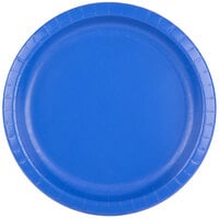 Creative Converting 503147B 10 inch Cobalt Blue Round Paper Plate - 240/Case