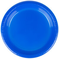 Creative Converting 28314721 9" Cobalt Blue Plastic Plate - 240/Case