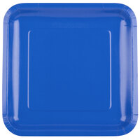 Creative Converting 463147 9" Cobalt Blue Square Paper Plate - 180/Case