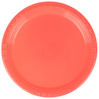 Creative Converting 28314611 7 inch Coral Orange Plastic Plate - 240/Case