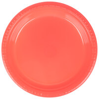 Creative Converting 28314621 9" Coral Orange Plastic Plate - 240/Case