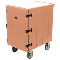 Cambro 1826LBC157 Camcart Coffee Beige Single Compartment Mobile Cart for 18" x 26" Food Storage Boxes