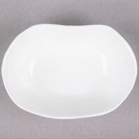 10 Strawberry Street P4211 Izabel Lam Pearls 4 inch x 3 inch Bright White Porcelain Small Elliptical Dish - 12/Case