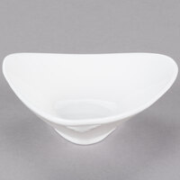 10 Strawberry Street P4200 Izabel Lam Pearls 3 3/4 inch x 1 1/4 inch Bright White Triangular Porcelain Dish - 12/Case