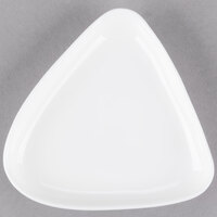 10 Strawberry Street P4201 Izabel Lam Pearls 3 3/4 inch x 1/2 inch Bright White Triangular Porcelain Dish - 12/Case