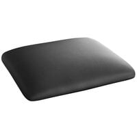 Lancaster Table & Seating Black Vinyl Chair Cushion for Fan Back Bar Height Cafe Chair