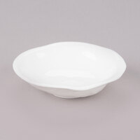 10 Strawberry Street P4203 Izabel Lam Pearls 4 3/4 inch Bright White Porcelain Irregular Round Dish - 12/Case
