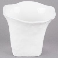 10 Strawberry Street P4210 Izabel Lam Pearls 12 oz. Bright White Round Irregular Porcelain Bowl with Square Base - 36/Case