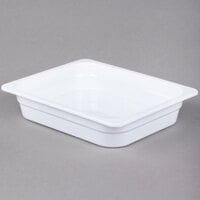 Thunder Group GN1122W 1/2 Size 2 1/2" Deep White Anti-Jam Melamine Food Pan