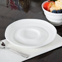 10 Strawberry Street P4315 Izabel Lam Ripples 5 1/2 inch Bright White Porcelain Saucer - 48/Case