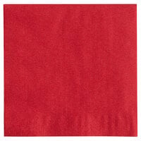 Choice Red 2-Ply Beverage / Cocktail Napkin - 1000/Case