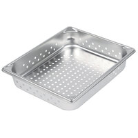 Vollrath 30223 Super Pan V® 1/2 Size 2 1/2 inch Deep Anti-Jam Perforated Stainless Steel Steam Table / Hotel Pan - 22 Gauge