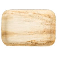 TreeVive by EcoChoice 9 inch x 6 inch Compostable Rectangular Palm Leaf Plate - 100/Case