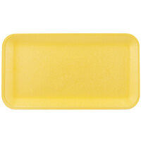 CKF 87915 (#10S) Yellow Foam Meat Tray 10 3/4 inch x 5 3/4 inch x 1/2 inch - 500/Case