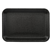 CKF 87803 (#2S) Black Foam Meat Tray 8 1/4 inch x 5 3/4 inch x 1/2 inch - 500/Case