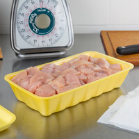 CKF 87941 (#10K) Yellow Foam Meat Tray 10 3/8 inch x 5 5/8 inch x 2 inch - 250/Case
