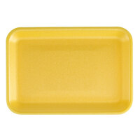 CKF 87903 (#2S) Yellow Foam Meat Tray 8 1/4 inch x 5 3/4 inch x 1/2 inch - 500/Case