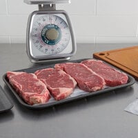 CKF 87815 (#10X14) Black Foam Meat Tray 14 inch x 10 inch x 3/4 inch - 100/Case