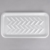CKF 88125 (#25S) White Foam Meat Tray 15 inch x 8 inch x 5/8 inch - 250/Case