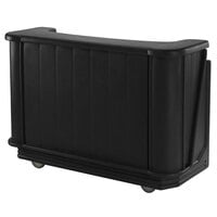 Cambro BAR650PM110 Black Cambar 67 inch Portable Bar with 7-Bottle Speed Rail and Complete Post Mix System